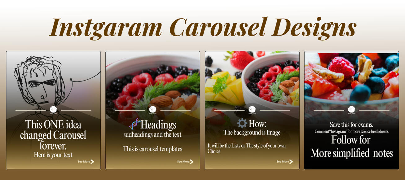 Instagram carousels custom designs for better engagement